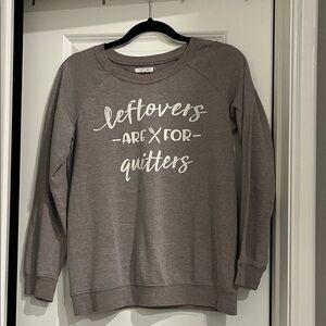 Maurices Brown Crew Neck Sweater with Slogan